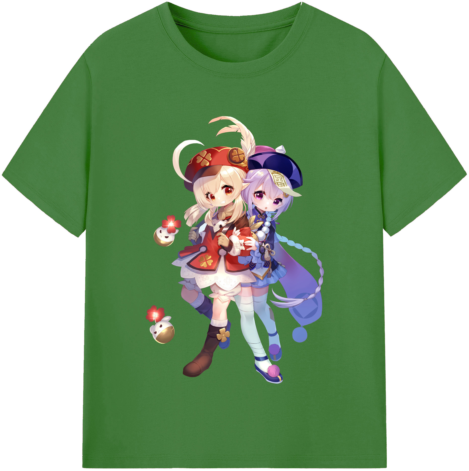 げんし神 七七 なな  genshin Nana レディースカジュアルプリントTシャツ（綿100％）